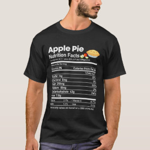 Apple Pie Nutrition Facts Fun Erntedank Christm T-Shirt