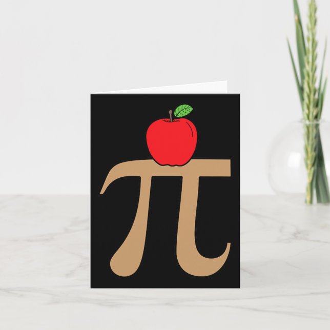 Apple Pie Pi Math Pun Karte (Vorderseite)