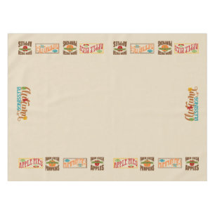 Apple Pie, Pumpkin Pie Fall Tablecover Tischdecke