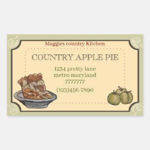 APPLE PIE rechteckiger Aufkleber