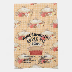 APPLE PIE RECIPE personalisieren Geschirrtuch