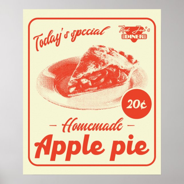Apple Pie Retro ästhetische Diner Promo Poster (Vorne)