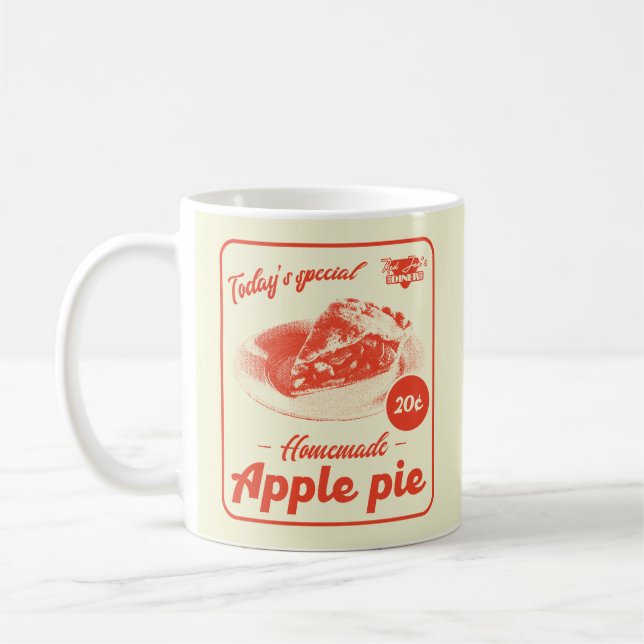 Apple Pie Retro ästhetische Diner Promo Poster Kaffeetasse (Links)