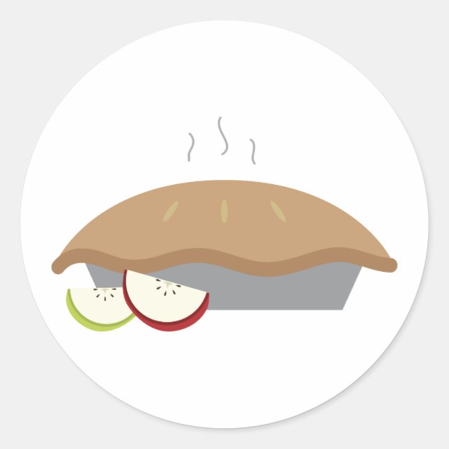 Apple Pie Runder Aufkleber (Vorderseite)