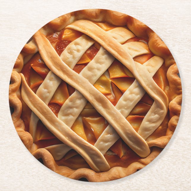 Apple Pie Runder Pappuntersetzer (Vorderseite)