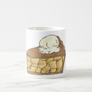 Apple Pie Slice a la Mode Ice Cream Dessert Pickni Tasse