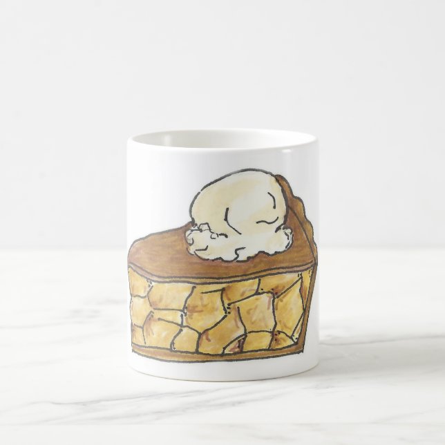 Apple Pie Slice a la Mode Ice Cream Dessert Pickni Tasse (Mittel)