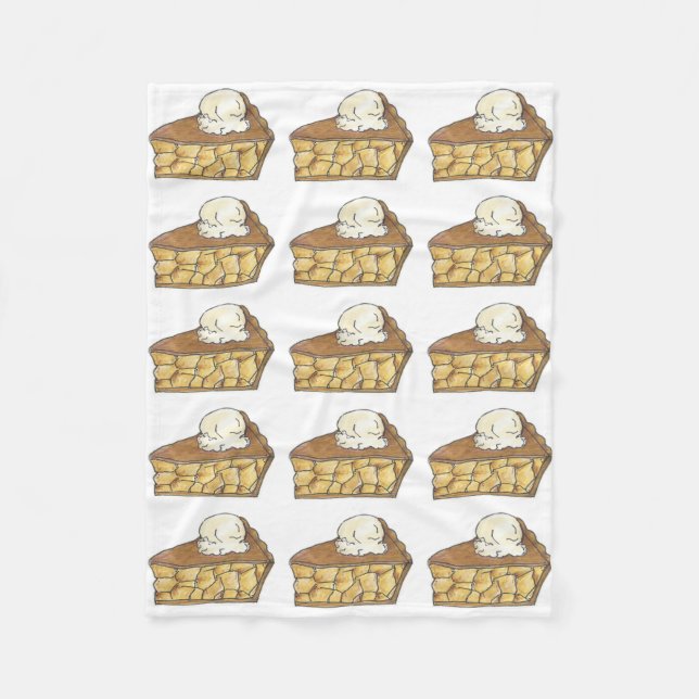 Apple Pie Slice a la Mode Ice Cream Feinschmecker  Fleecedecke (Vorderseite)