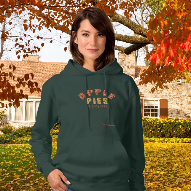 Apple Pies Season Vibes Personalize Name Hoodie (Von Creator hochgeladen)