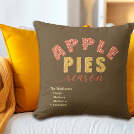 Apple Pies Season Vibes Personalize Name Kissen