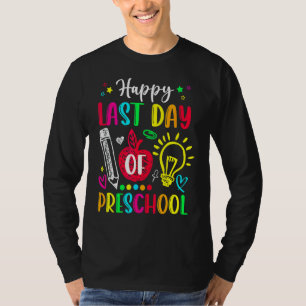 Apple Preschool Teacher Boy Girl Happy letzten Tag T-Shirt