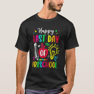 Apple Preschool Teacher Boy Girl Happy letzten Tag T-Shirt