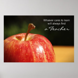 Apple Print des Lehrers Poster