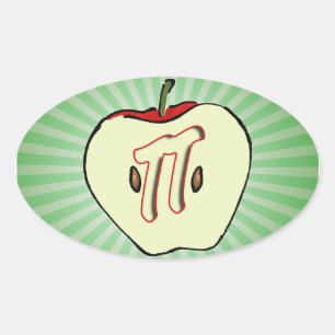 Apple-PU (Torte) Ovaler Aufkleber