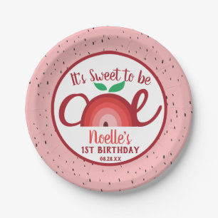 Apple Rainbow, Sweet to be One, 1st Birthday Paper Pappteller