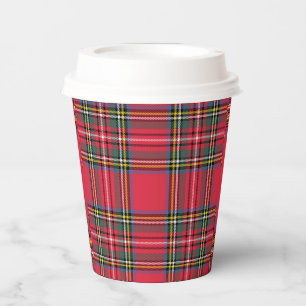 Apple Red Kariert Paper Cups Pappbecher