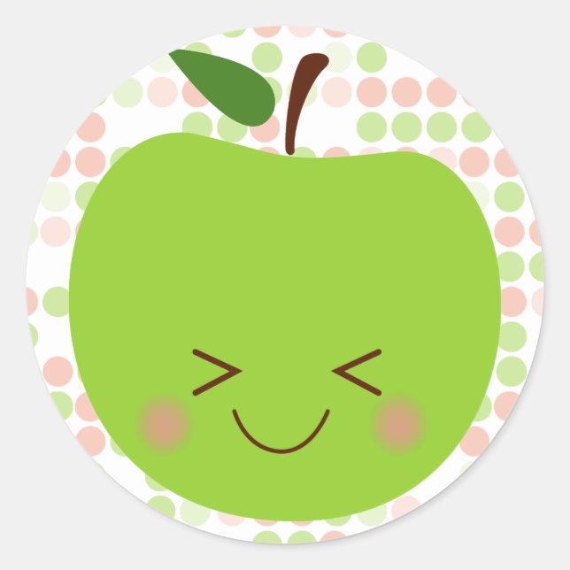 Apple Sass Runder Aufkleber (Vorderseite)