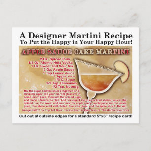 Apple Sauce Cake Martini Rezept Postkarte