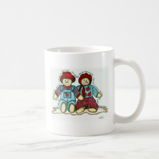 Apple-Schneemann-Paare Tasse (Rechts)