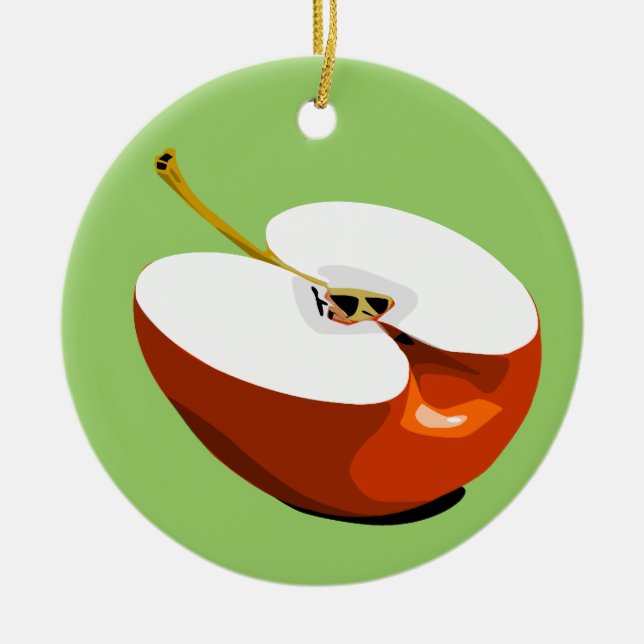 Apple schneiden Verzierung Keramikornament (Vorne)