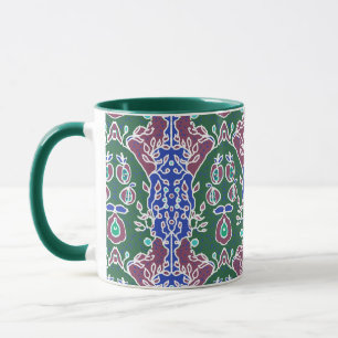 Apple Seeds in Garden Green Blue & Mauve Big Tasse