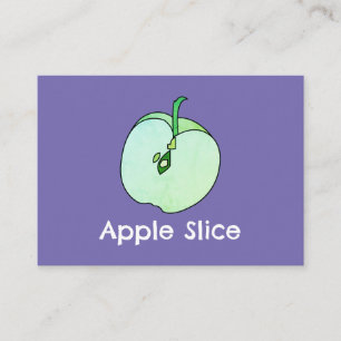 Apple Slice Fruit School Lehrer Visitenkarte