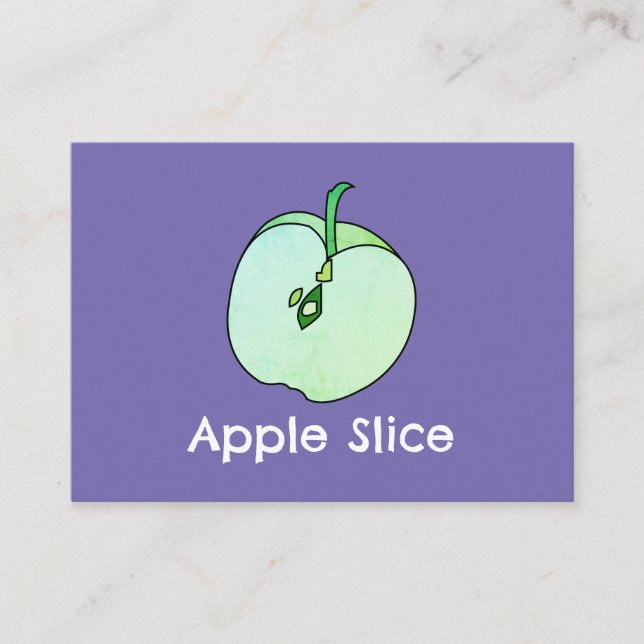 Apple Slice Fruit School Lehrer Visitenkarte (Vorderseite)
