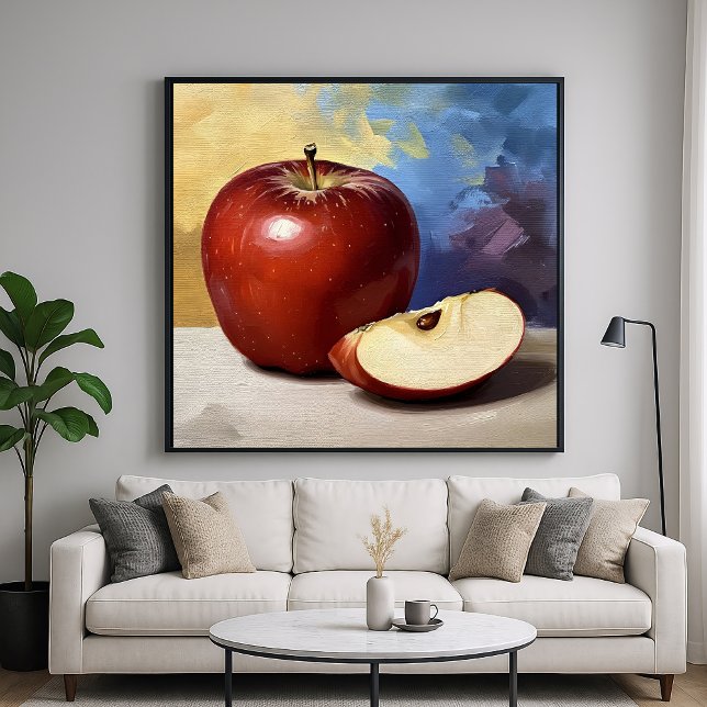 Apple Slice - Painterly Style Still Life Art Poster (Von Creator hochgeladen)