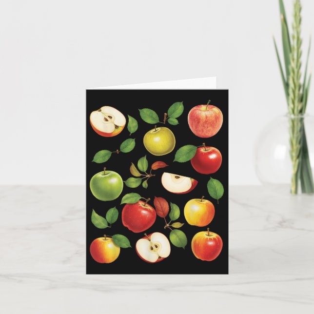 Apple Sorten Verschiedene Arten Apple Picker Apple Karte (Vorderseite)