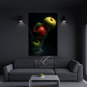 Apple Splash in Water - Fruchtfotografie Wall Art Poster