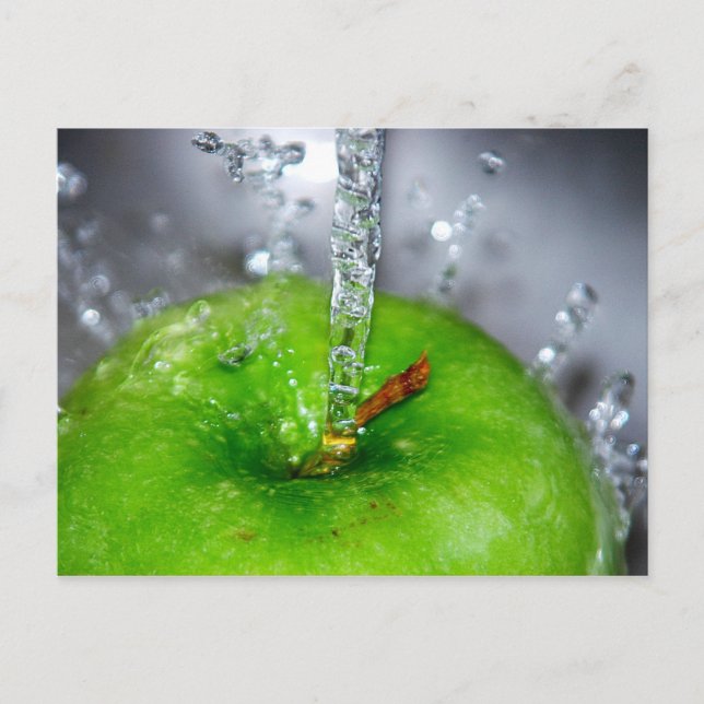 Apple Splash Postcard Postkarte (Vorderseite)