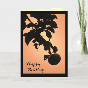 Apple Sunset Birthday Karte