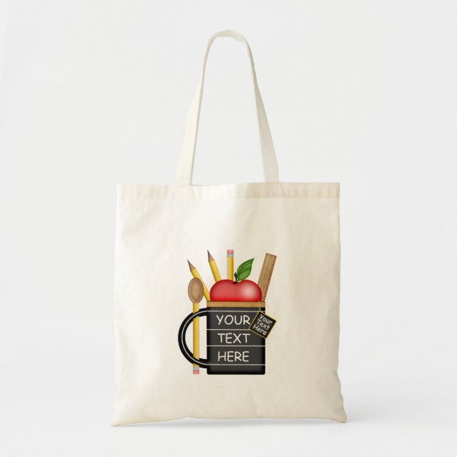 Apple-Tasse für Lehrer - benutzerdefinierte Tasche (Vorne)