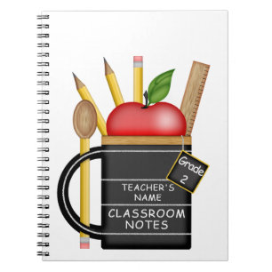 Apple-Tasse für Lehrer Notizblock
