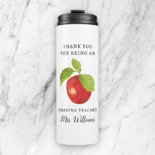 Apple Teacher Appreciating Name Tumbler Thermosbecher