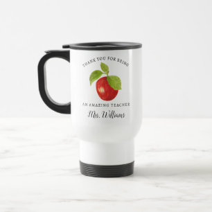 Apple Teacher Appreciation Name Travel Mug Geschen Reisebecher