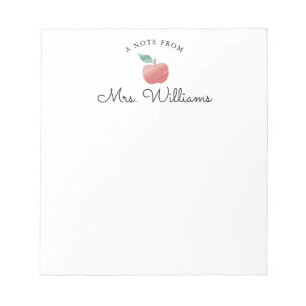 Apple Teacher Editor für Red Watercolor Notizblock