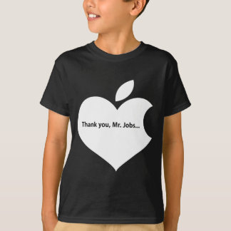 APPLE THANK YOU HERR JOBS text onblack T-Shirt