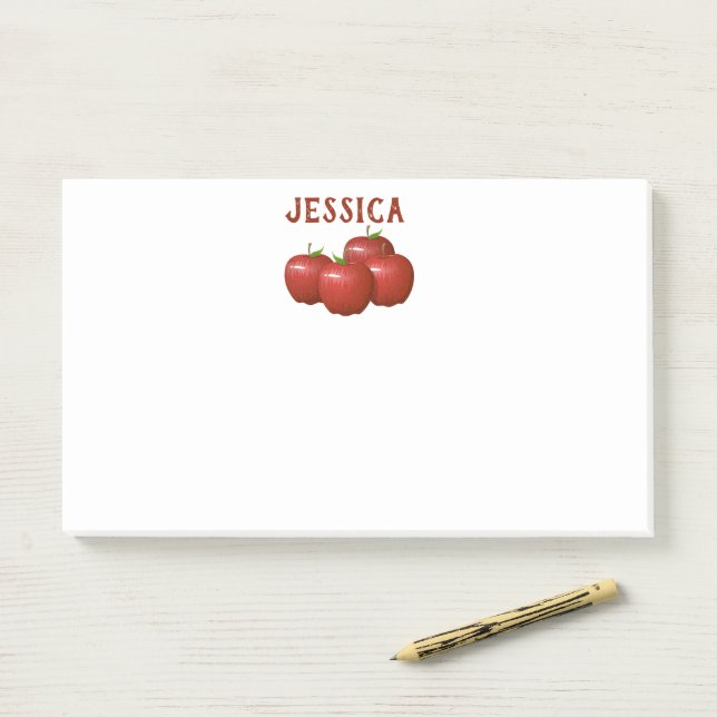 Apple-Thema Personalisierte Post-It-Notes Post-it Klebezettel (Auf Schreibtisch)