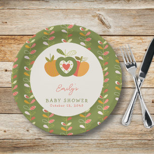 Apple Theme Fall Baby Dusche Geschlecht neutrale G Pappteller