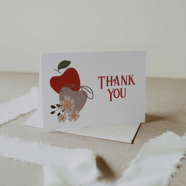 Apple Themed Baby Dusche oder Geburtstag Dankeskarte (Von Creator hochgeladen)