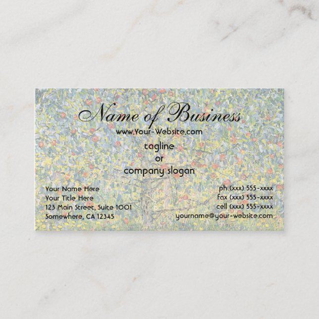 Apple Tree (1912) von Gustav Klimt Visitenkarte (Vorderseite)