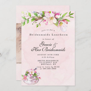 Apple Tree blüht Bridesmaids Luncheon Invites