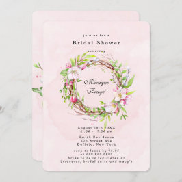 Apple Tree blüht florales Brautparty Einladung