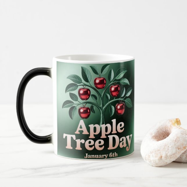 Apple Tree Day Morphing Mug Verwandlungstasse (Mit Donut)