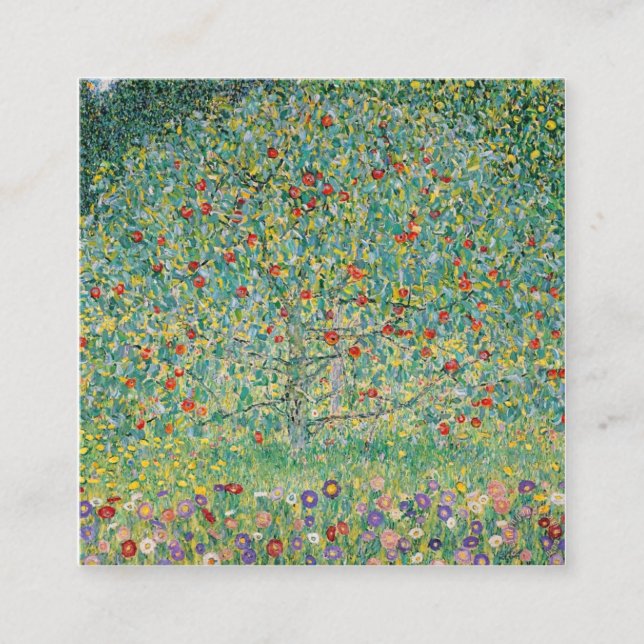 Apple Tree Gustav Klimt Quadratische Visitenkarte (Vorderseite)
