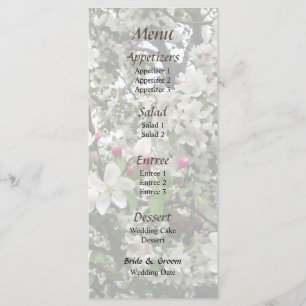 Apple Tree in Bloom Wedding Menü Menükarte