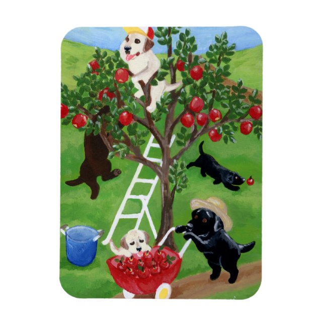 Apple Tree Labradors Magnet (Vertikal)