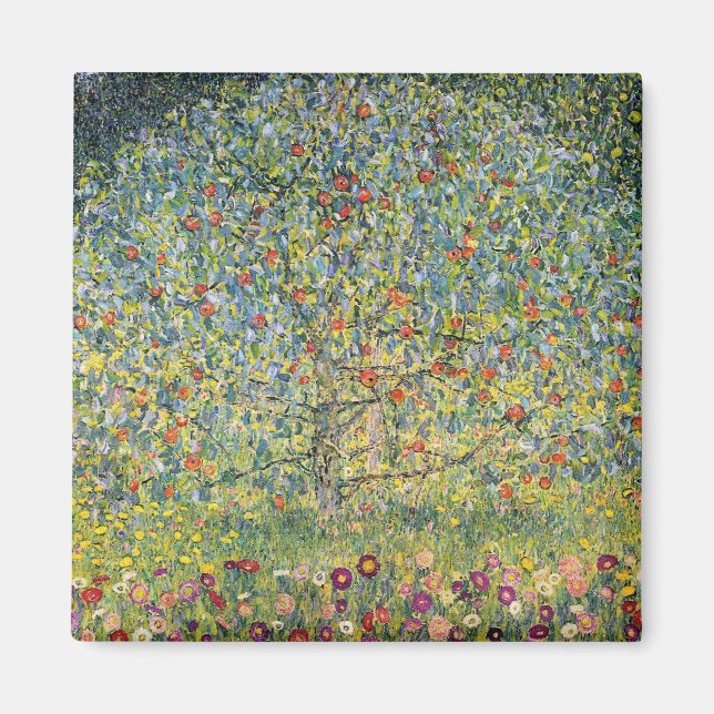 Apple Tree von Gustav Klimt, Vintager Jugendstil Magnet (Vorne)