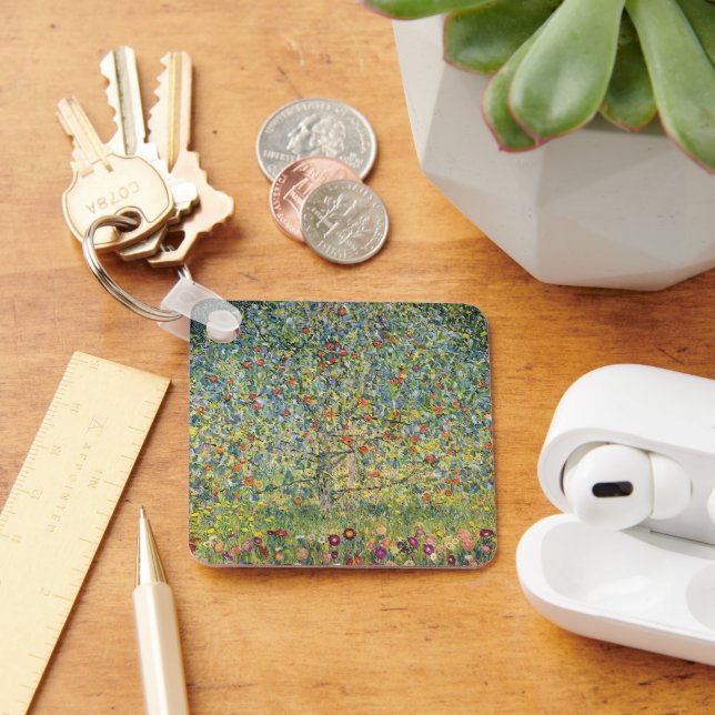 Apple Tree von Gustav Klimt, Vintager Jugendstil Schlüsselanhänger (Schreibtisch)